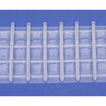 Clear Pinch Pleat Curtain Tape - 76mm (3") Wide -1 Pleats 1:2.5 Fullness Bocelli