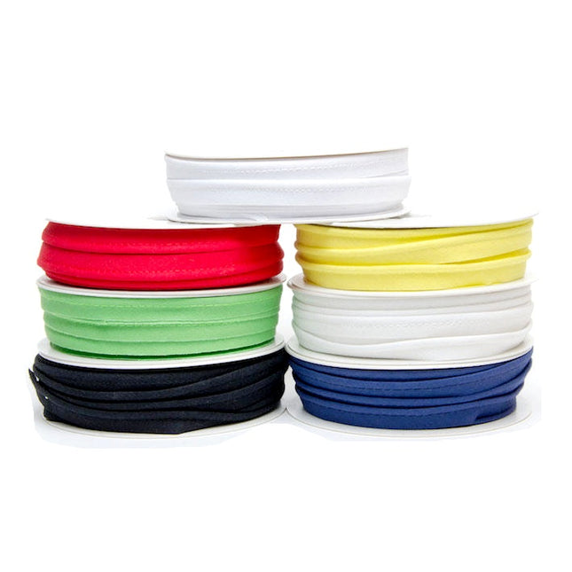 Bias Cotton Piping Cord Insertion Trim with Flange 7 Colours Choose Pack Size - ThreadandTrimmings
