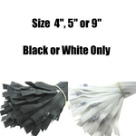 4", 5" & 9" - Nylon Closed End Zips - (Black & White Only) - ThreadandTrimmings