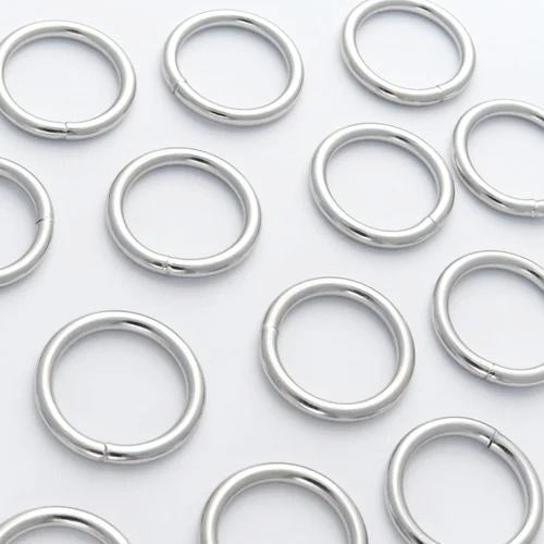 Fastners With Rings Premium Solid Welded O Rings Silver Nickel Fasteners 20mm 25mm - Loop ...