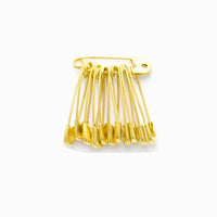 19mm Yellow Coloured Safety Pins in Bunches of 12 - Ideal Cloakroom Tickets DSPB