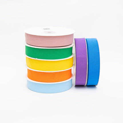 Bright Flat Woven Elastic 25mm Wide 21 Bright Colours & 5 Lengths Available - ThreadandTrimmings
