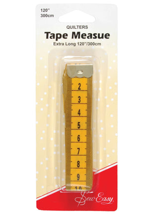 Extra Long Quilters Tape Measure by Sew Easy - 300cm/120" Long - Metric/Imperial - ThreadandTrimmings