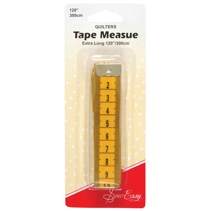 Extra Long Quilters Tape Measure by Sew Easy - 300cm/120" Long - Metric/Imperial - ThreadandTrimmings