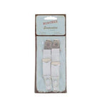 Clip On Suspenders - One Pair of White 18mm Clip On Suspenders NSS8