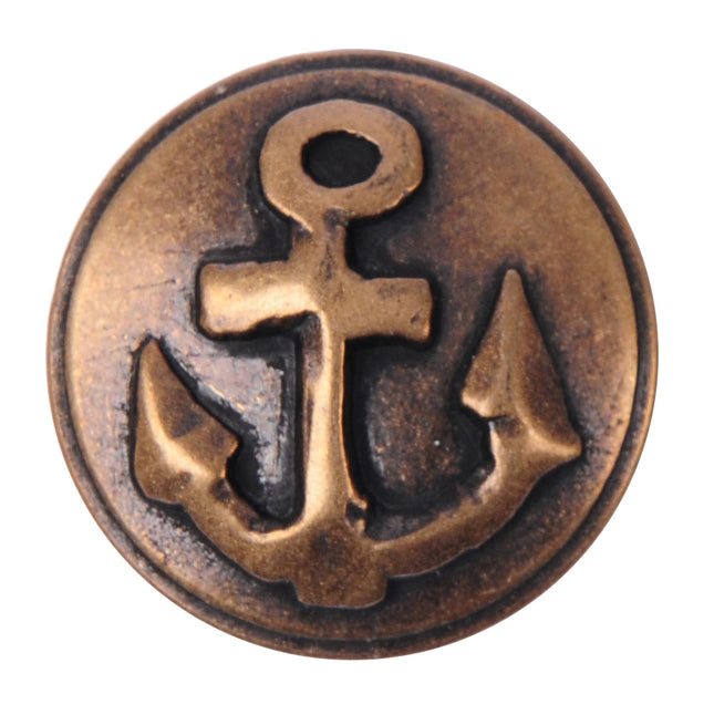 Round Metal Anchor Buttons 6pcs Modern Twist Anchor Shank Button 15mm 19mm 23mm - ThreadandTrimmings