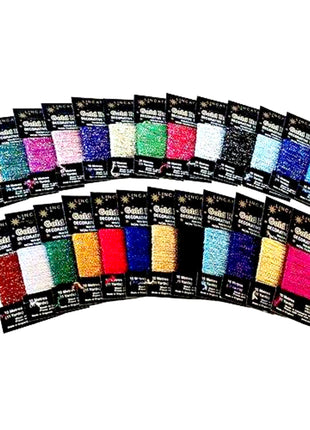 Decorative Metallic Glitter Embroidery Thread - 2 x 10m Packs (20m) - Lincatex