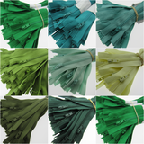 Mixed Nylon Dress Craft Zips - Autolock - 44 Assorted Colours - 10 Sizes 6"-22"