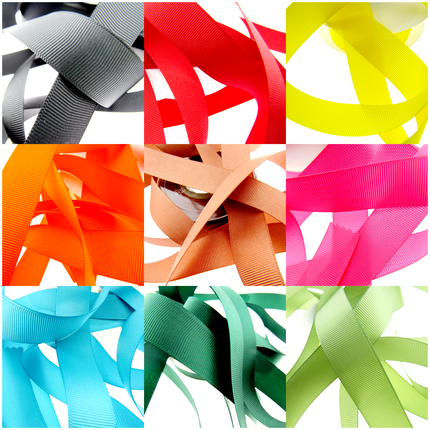 Grosgrain Ribbon - 3m Lengths - Choice Of 22 Colours & 5 Sizes -Very Nice Ribbon - ThreadandTrimmings