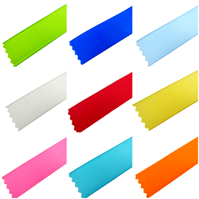 Grosgrain Ribbon - 3m Lengths - Choice Of 22 Colours & 5 Sizes -Very Nice Ribbon - ThreadandTrimmings