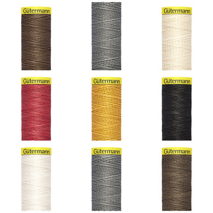 5 x 50m GUTERMANN STRONG LINEN THREAD - WHOLE BOX of FIVE REELS - ThreadandTrimmings