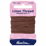 Linen Thread - 10 meter card by Hemline for saddlery, canvas + upholstery repair