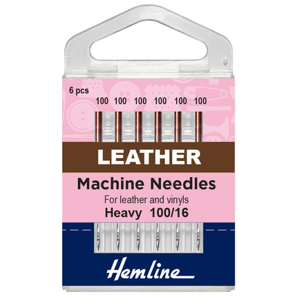 Leather Machine Needles by Hemline - Regular, Medium & Heavy - 6 needle Packs