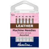 Leather Machine Needles by Hemline - Regular, Medium & Heavy - 6 needle Packs