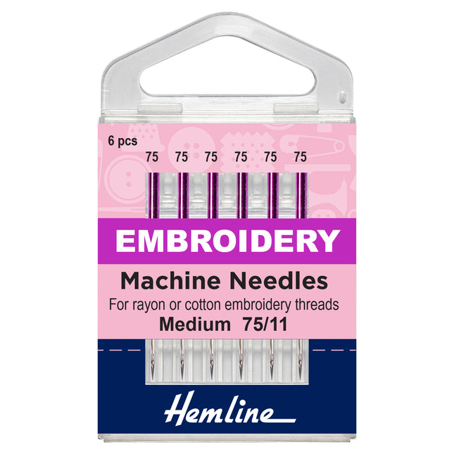 Embroidery Machine Needles by Hemline 90/14 or 75/11 - ThreadandTrimmings
