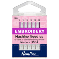 Embroidery Machine Needles by Hemline - 90/14 or 75/11