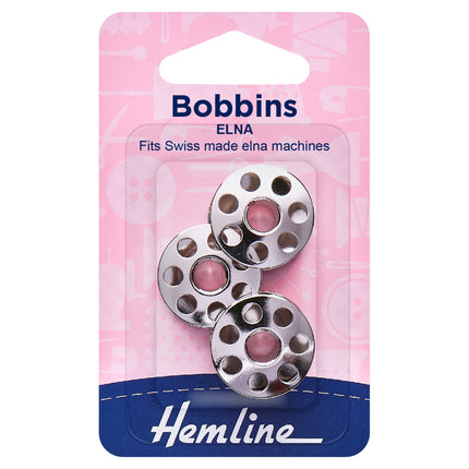 Elna Metal Bobbins by Hemline - 11mm High - 120.08 - ThreadandTrimmings