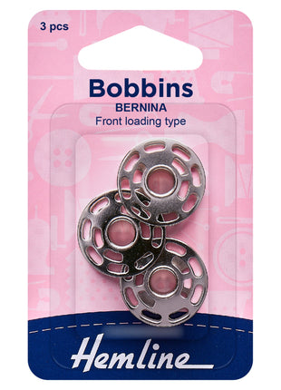 Bernina Sewing Machine Bobbins - Front Loading 8 Hole Type - 9.1mm High -120.12 - ThreadandTrimmings