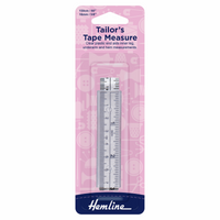 Hemline Tape Measure - Tailors With Clear Plastic End - Metric/Imperial - 710