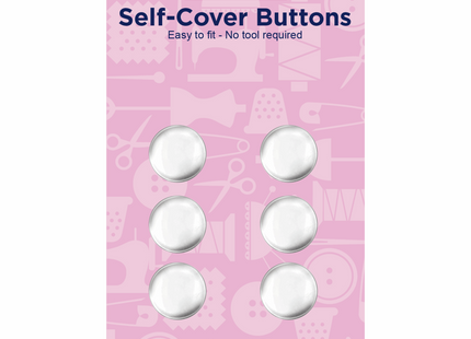 Self Cover Buttons by Hemline Brass Metal - Easy to Fit - 6 Sizes 11mm - 38mm - ThreadandTrimmings