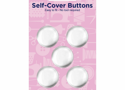 Self Cover Buttons by Hemline Brass Metal - Easy to Fit - 6 Sizes 11mm - 38mm - ThreadandTrimmings