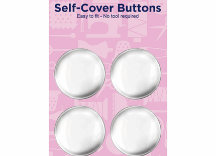 Self Cover Buttons by Hemline Brass Metal - Easy to Fit - 6 Sizes 11mm - 38mm - ThreadandTrimmings