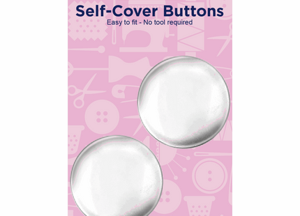 Self Cover Buttons by Hemline Brass Metal - Easy to Fit - 6 Sizes 11mm - 38mm - ThreadandTrimmings