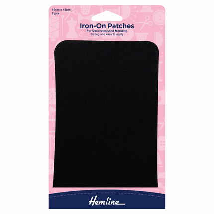 Trouser Mending Repair Patches - Iron On Cotton Twill - Hemline 10cm x 15cm H690 - ThreadandTrimmings