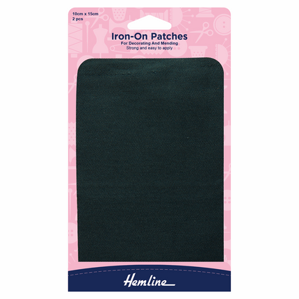 Trouser Mending Repair Patches - Iron On Cotton Twill - Hemline 10cm x 15cm H690 - ThreadandTrimmings