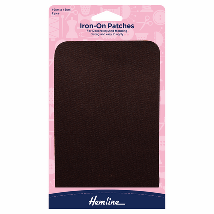 Trouser Mending Repair Patches - Iron On Cotton Twill - Hemline 10cm x 15cm H690 - ThreadandTrimmings