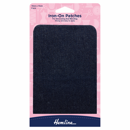Trouser Mending Repair Patches - Iron On Cotton Twill - Hemline 10cm x 15cm H690 - ThreadandTrimmings