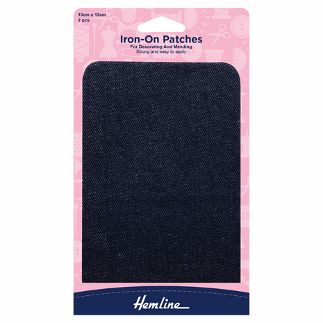 Trouser Mending Repair Patches - Iron On Cotton Twill - Hemline 10cm x 15cm H690 - ThreadandTrimmings