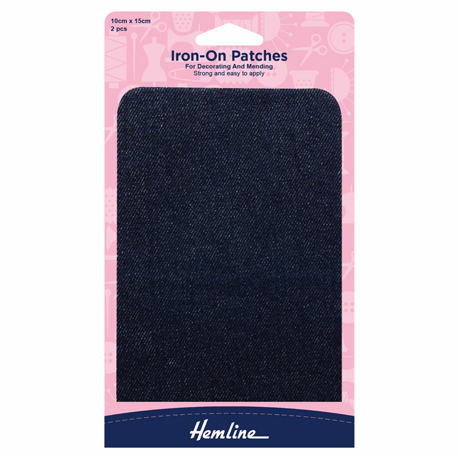 Trouser Mending Repair Patches - Iron On Cotton Twill - Hemline 10cm x 15cm H690 - ThreadandTrimmings