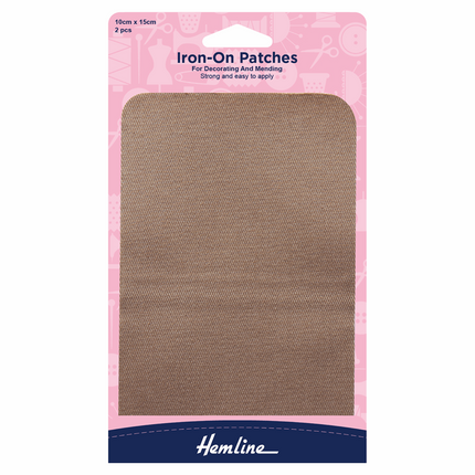 Trouser Mending Repair Patches - Iron On Cotton Twill - Hemline 10cm x 15cm H690 - ThreadandTrimmings