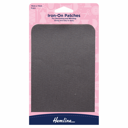 Trouser Mending Repair Patches - Iron On Cotton Twill - Hemline 10cm x 15cm H690 - ThreadandTrimmings