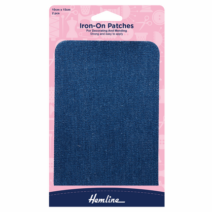 Trouser Mending Repair Patches - Iron On Cotton Twill - Hemline 10cm x 15cm H690 - ThreadandTrimmings