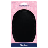 Leather Look Vinyl Sew On Patches with Pre Punched Holes 15cm x 10cm by Hemline