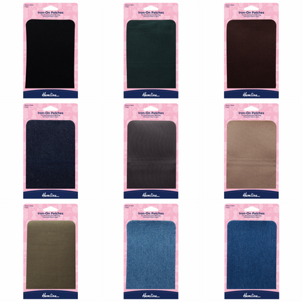 Trouser Mending Repair Patches - Iron On Cotton Twill - Hemline 10cm x 15cm H690 - ThreadandTrimmings