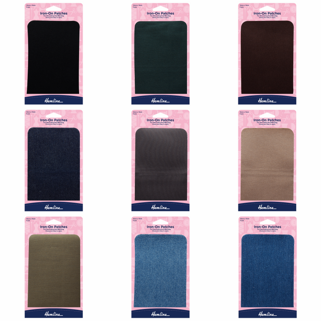 Trouser Mending Repair Patches - Iron On Cotton Twill - Hemline 10cm x 15cm H690 - ThreadandTrimmings
