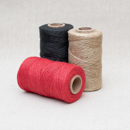 Natural Jute Rope Twine in 3 Colours 2mm Wide Choice of Pack Length - - ThreadandTrimmings