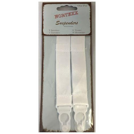 Sew On Suspenders in Black or White Price for a Pair 19mm NSS6