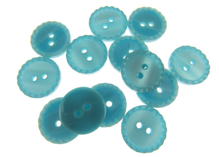 Round Two Tone Shimmer Bead Edge Buttons -- Choice of 9 Bright Colours 3 Sizes - ThreadandTrimmings