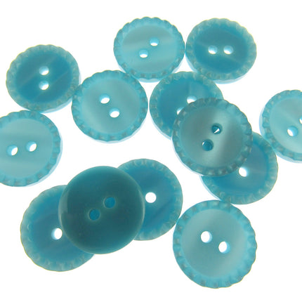 Round Two Tone Shimmer Bead Edge Buttons -- Choice of 9 Bright Colours 3 Sizes - ThreadandTrimmings
