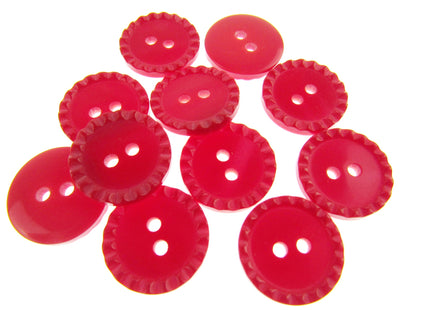 Round Two Tone Shimmer Bead Edge Buttons -- Choice of 9 Bright Colours 3 Sizes - ThreadandTrimmings