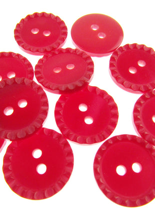 Round Two Tone Shimmer Bead Edge Buttons -- Choice of 9 Bright Colours 3 Sizes - ThreadandTrimmings