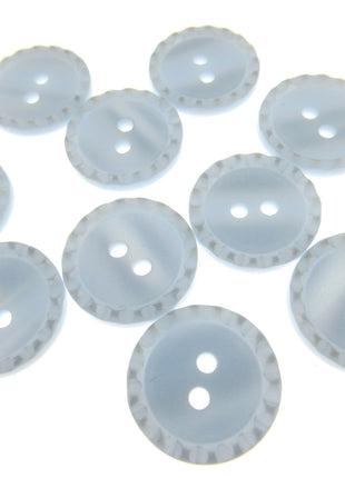 Round Two Tone Shimmer Bead Edge Buttons -- Choice of 9 Bright Colours 3 Sizes - ThreadandTrimmings