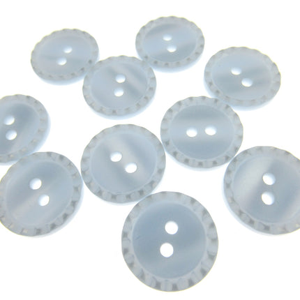 Round Two Tone Shimmer Bead Edge Buttons -- Choice of 9 Bright Colours 3 Sizes - ThreadandTrimmings