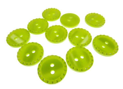 Round Two Tone Shimmer Bead Edge Buttons -- Choice of 9 Bright Colours 3 Sizes - ThreadandTrimmings