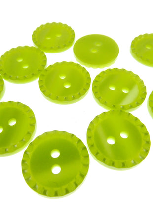 Round Two Tone Shimmer Bead Edge Buttons -- Choice of 9 Bright Colours 3 Sizes - ThreadandTrimmings