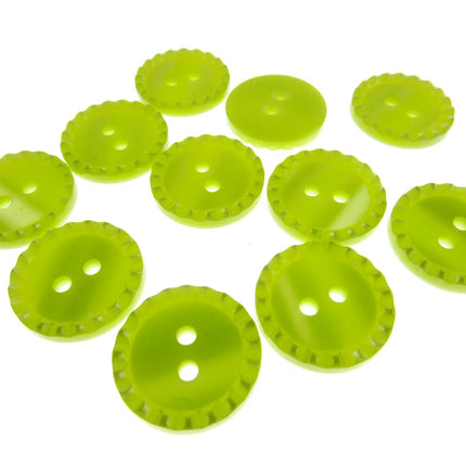 Round Two Tone Shimmer Bead Edge Buttons -- Choice of 9 Bright Colours 3 Sizes - ThreadandTrimmings